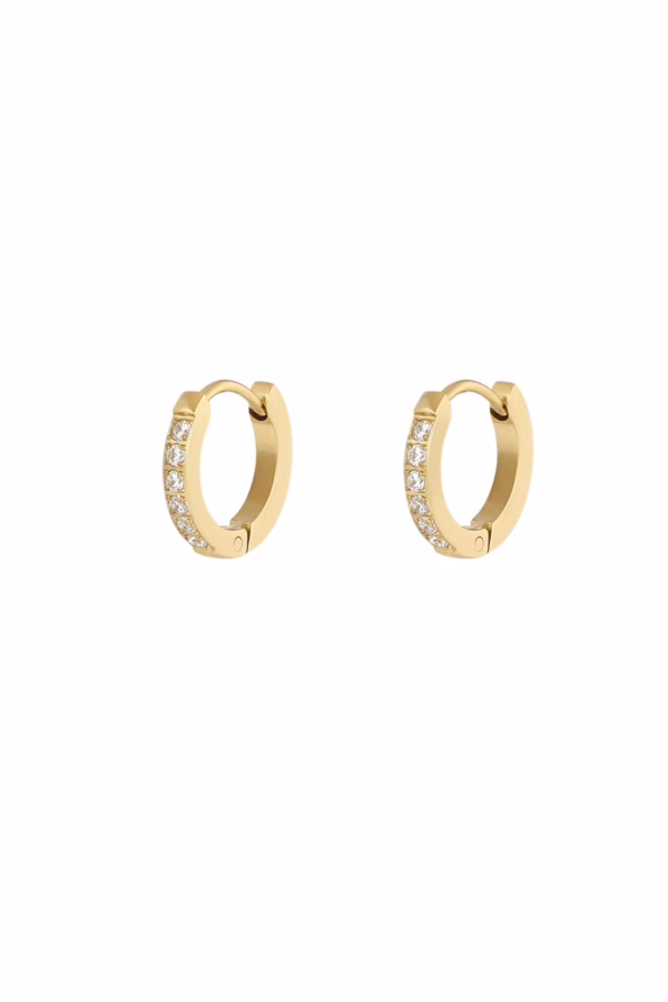 Diamond dazzle oorbellen - goud kleur - Afbeelding 2