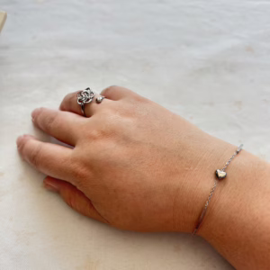 Simple heart armband - zilver kleur