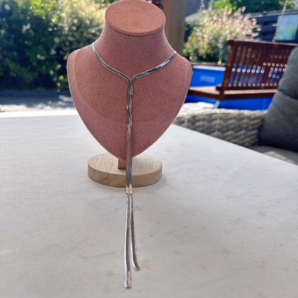Gedraaide ketting - zilver kleur