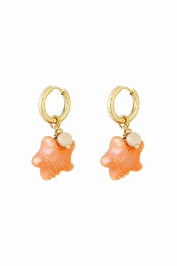 Starry oorbellen - oranje - Afbeelding 2