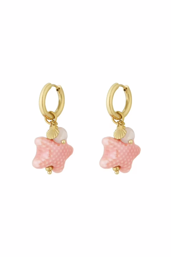 Starry oorbellen - roze - Afbeelding 2