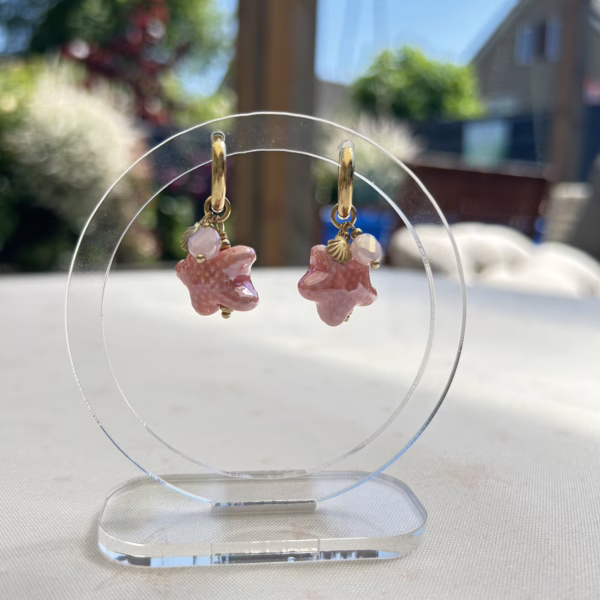Starry oorbellen - roze