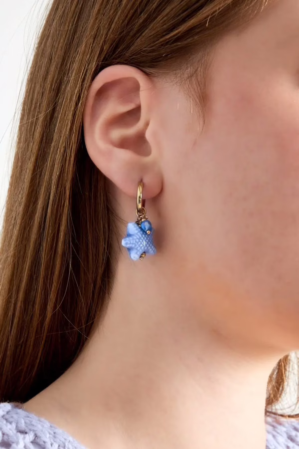 Starry oorbellen - blauw - Afbeelding 2