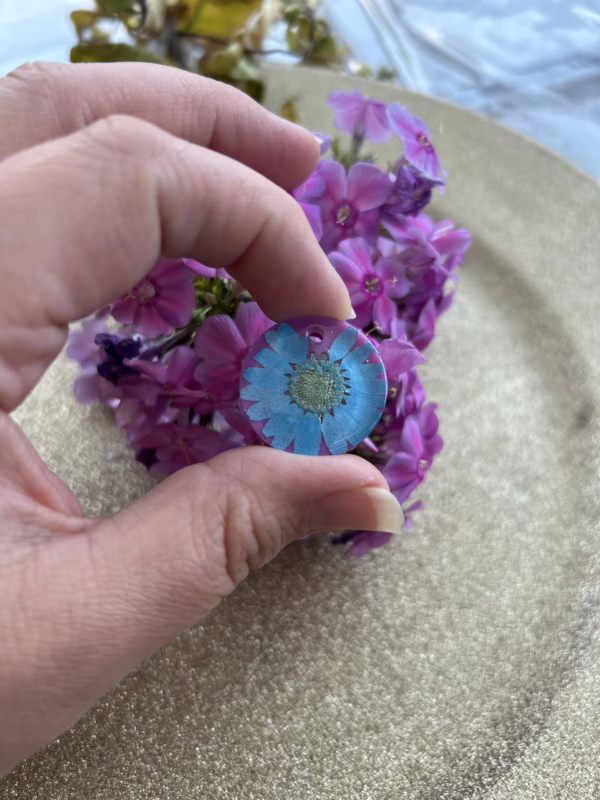 Glitter blue flower - Afbeelding 2