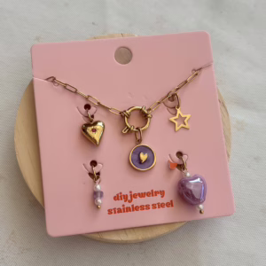 Purple heart DIY armband