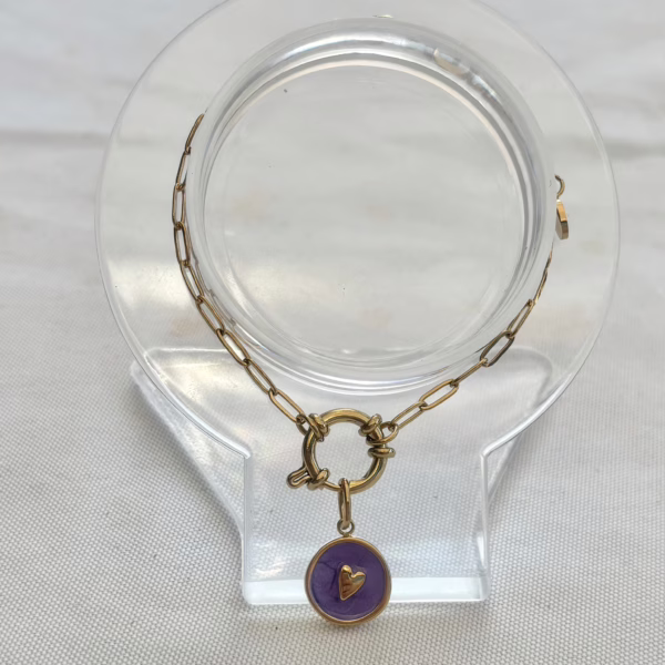 Purple heart DIY armband - Afbeelding 5
