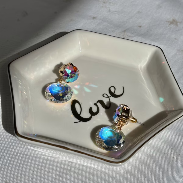 Double diamond oorbellen - Afbeelding 2