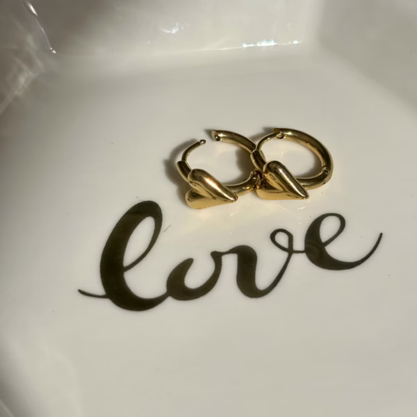 mini heart creolen - Afbeelding 4