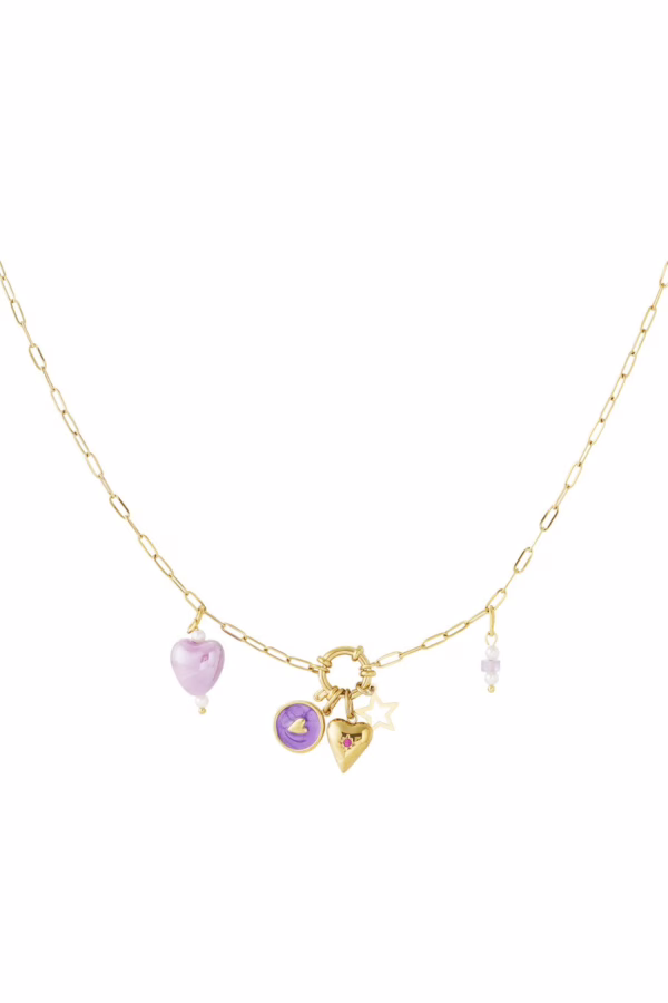 DIY Purple Heart ketting - Afbeelding 3