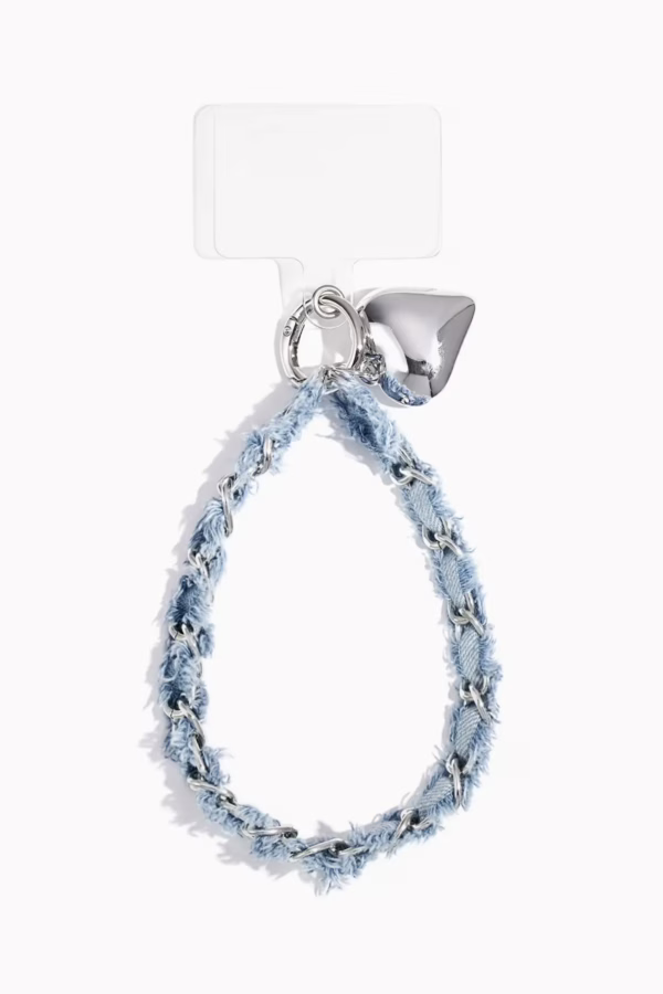 Telefoonkoord denim lichtblauw - Afbeelding 3
