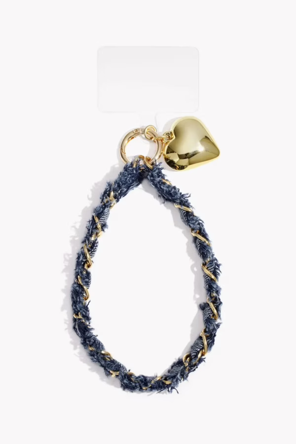 Telefoonkoord denim blauw - Afbeelding 4