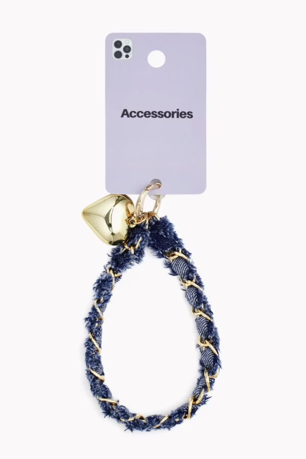Telefoonkoord denim blauw - Afbeelding 3